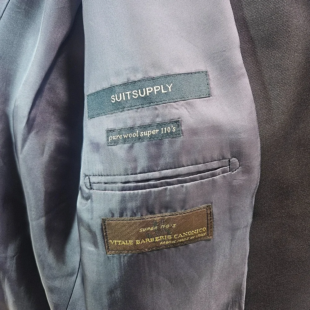 Suit Supply 100% Wool Suit Blazer Men US 42 EUR 52‎ UK 42 Super 110'S - Pls Read